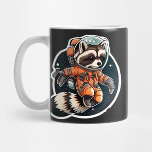 Ronald the Racoon but he's Cosplaying as Doctor Who on Mars Sticker Mug